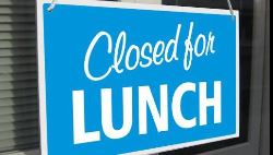 closed for lunch