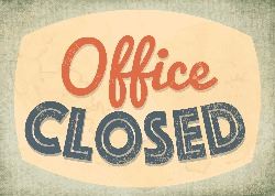 Office Closed Sign