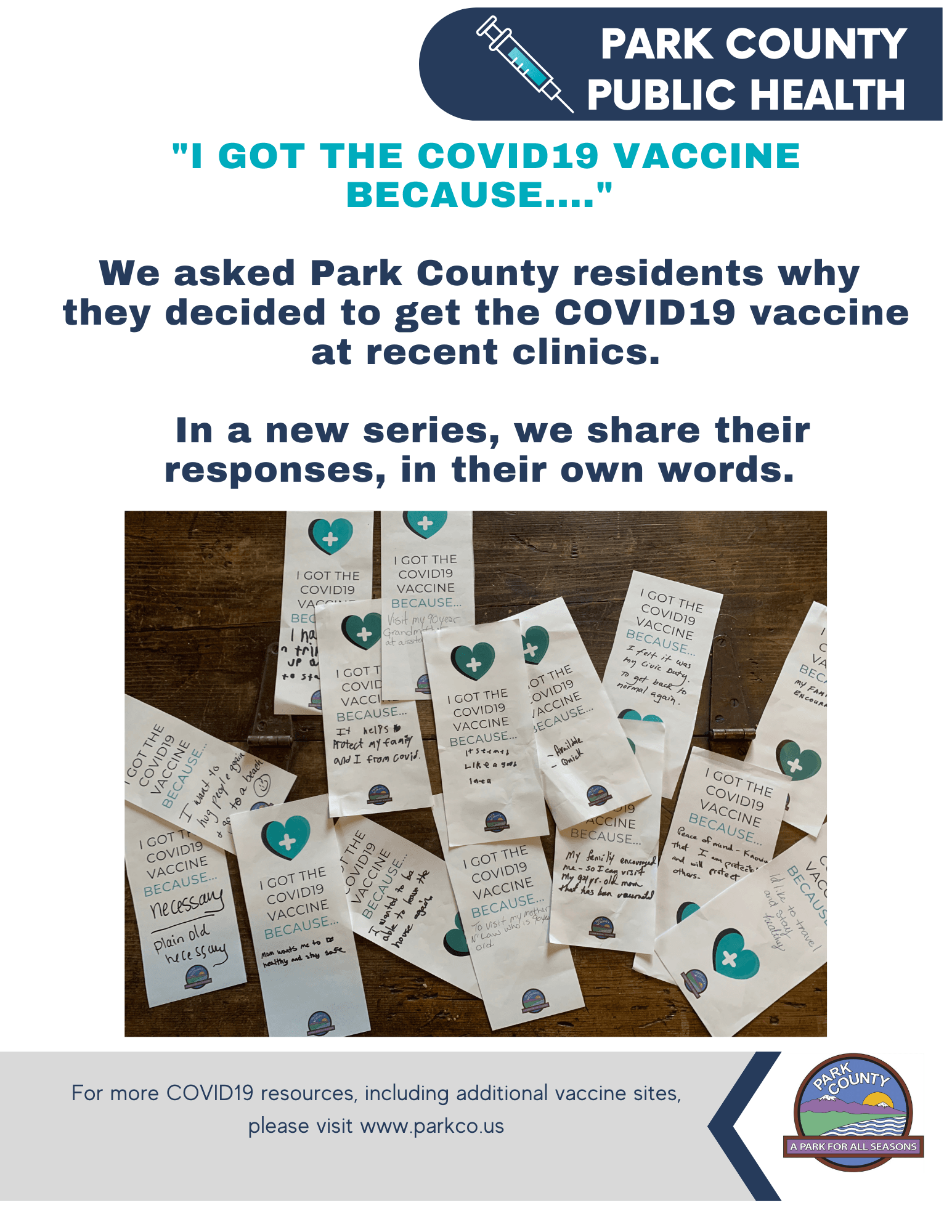 I GOT THE COVID VACCINE BECAUSE SERIES
