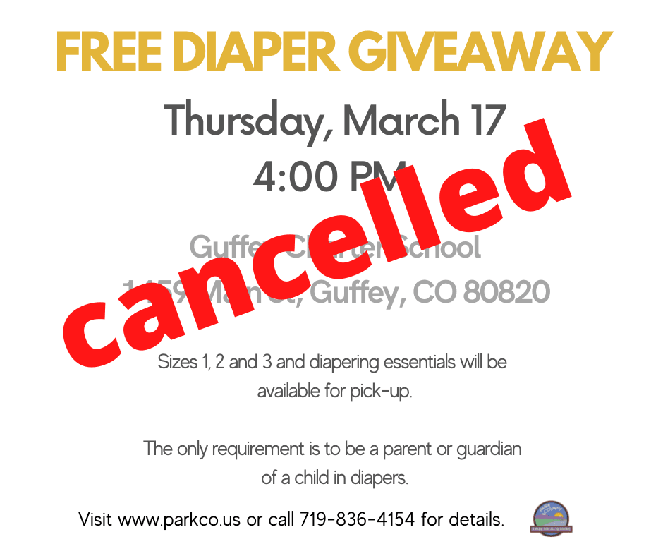 Diaper Giveaway Flyer  Guffey  cancelled 