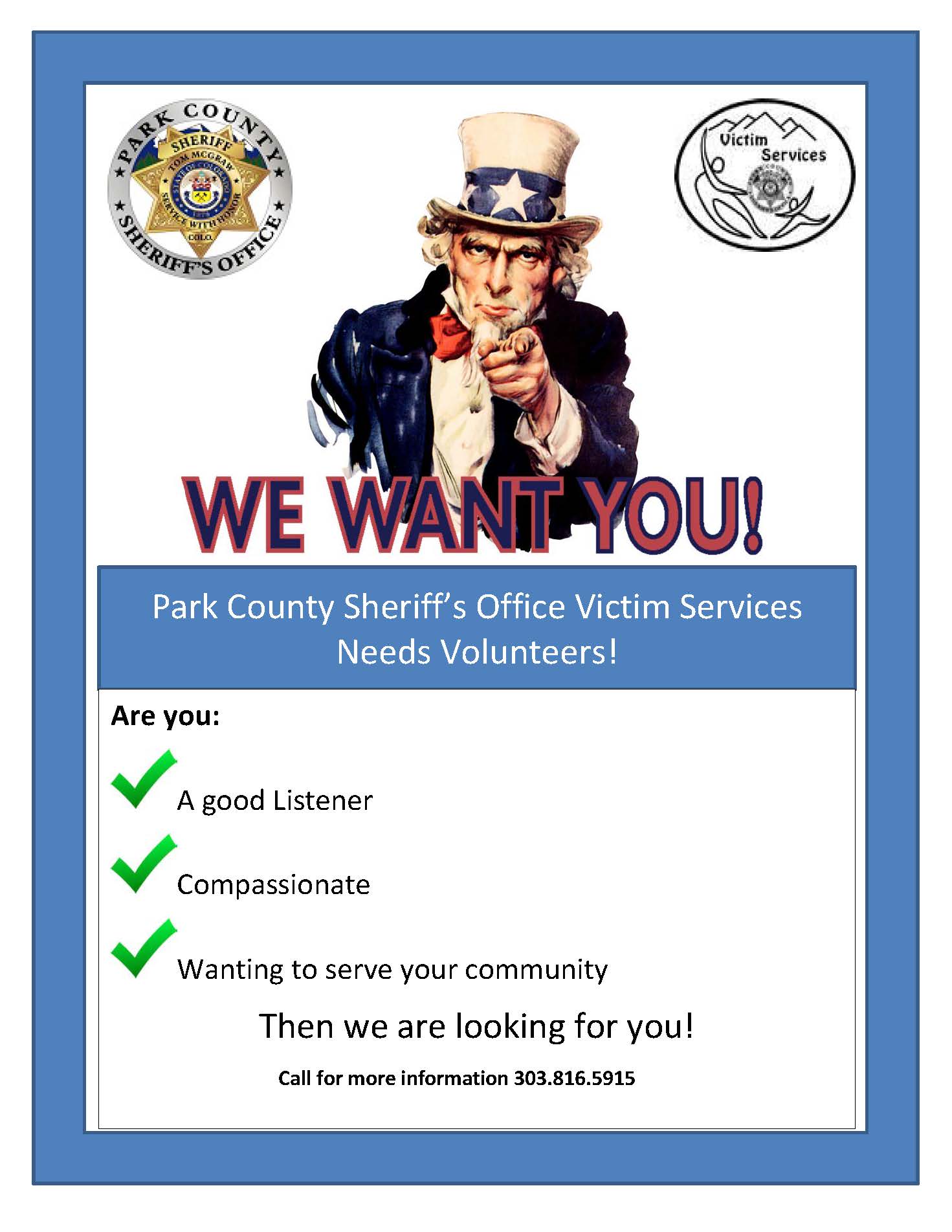 Victim Services Volunteer Flyer