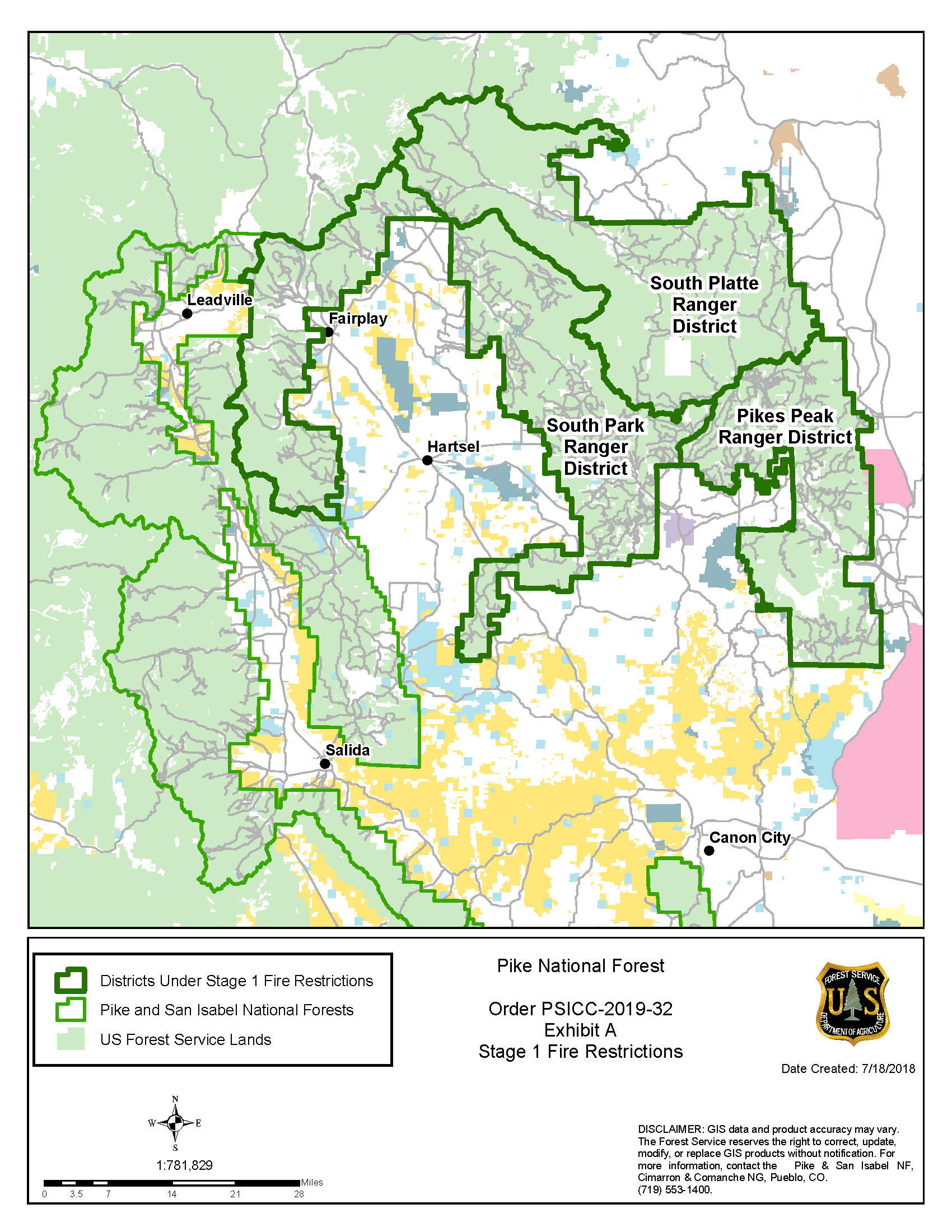 2019_32 Pike NF Fire Restrictions Stage1 Exh A Map